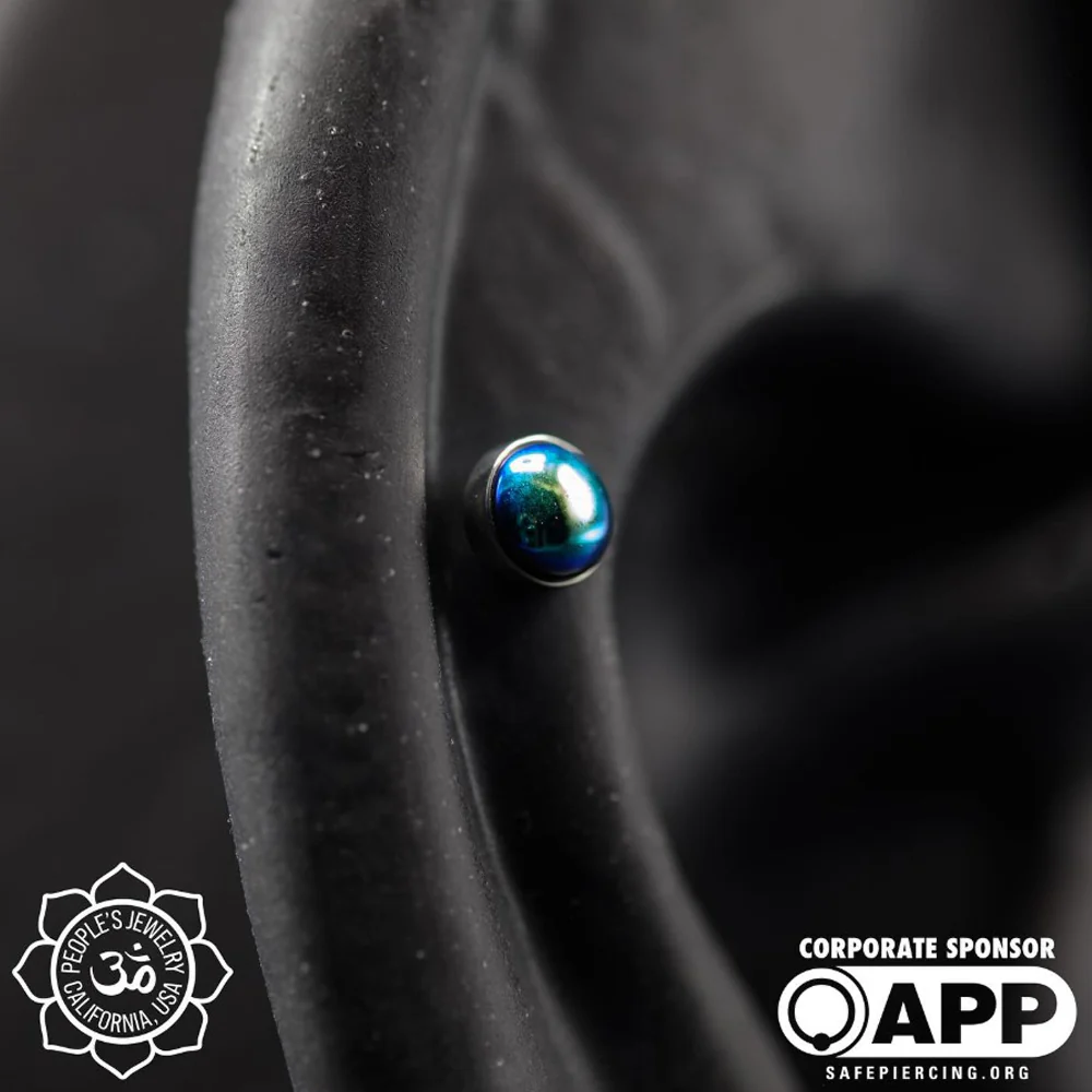 threadless: Bezel-Set Glass Cabochon End - 'Northern Lights Collection' - Image 3