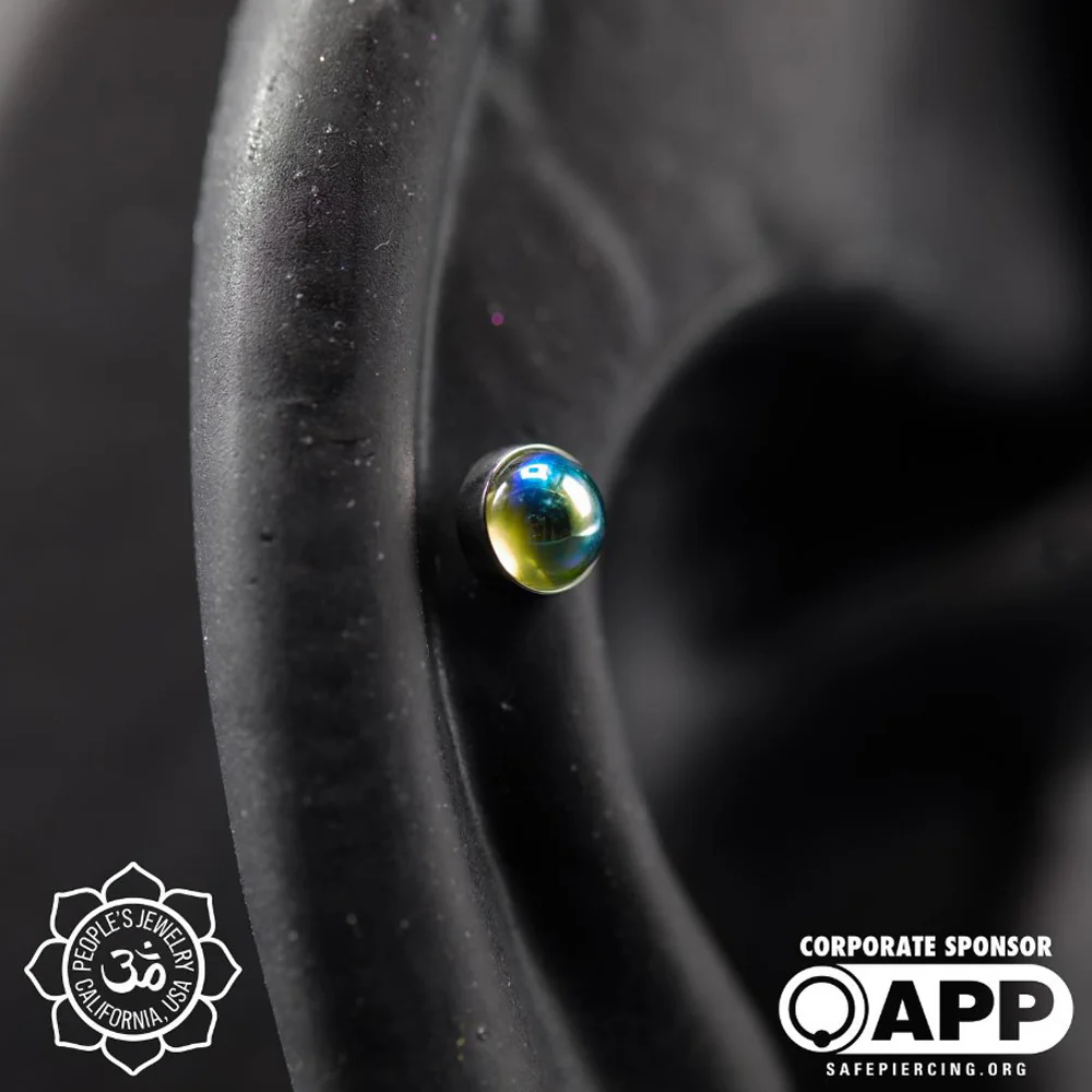 threadless: Bezel-Set Glass Cabochon End - 'Northern Lights Collection' - Image 4