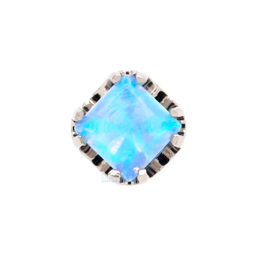 Princess-Cut Opal Cabochon on Flatback - Image 6