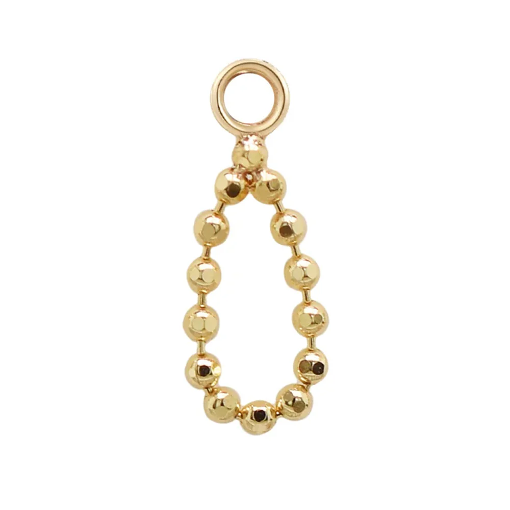 "Fancy Drop" Chain Charm in Gold - Image 3