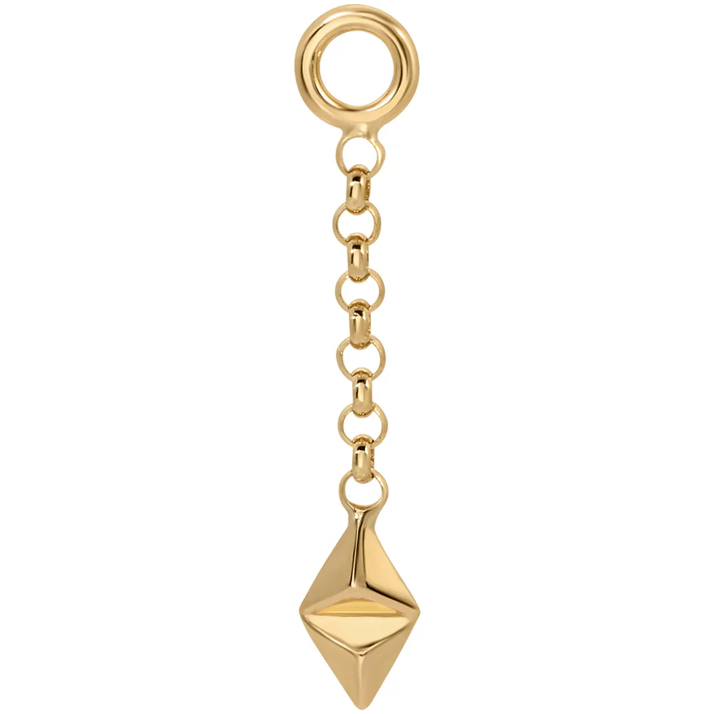 "Here" Chain Charm in Gold