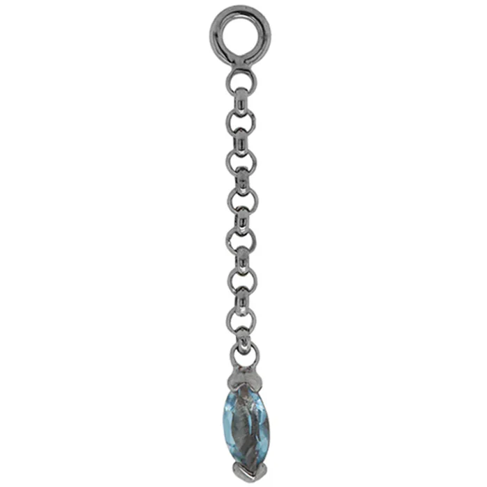 "Light" Chain Charm in Gold with Natural Stone - Image 6