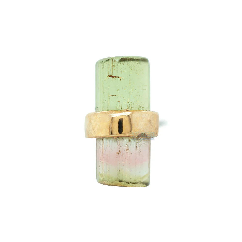 threadless: "Bound by Love" End in Gold with Watermelon Tourmaline - Image 3