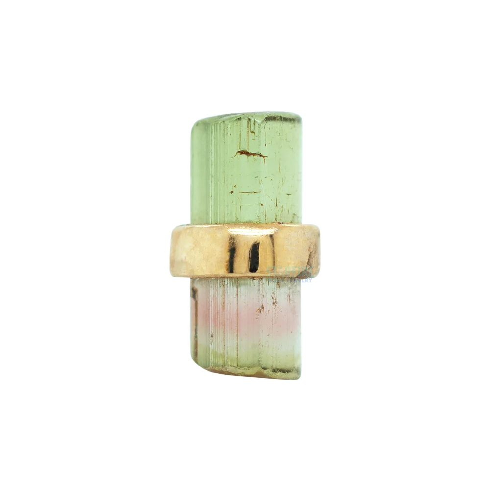 threadless: "Bound by Love" End in Gold with Watermelon Tourmaline - Image 4