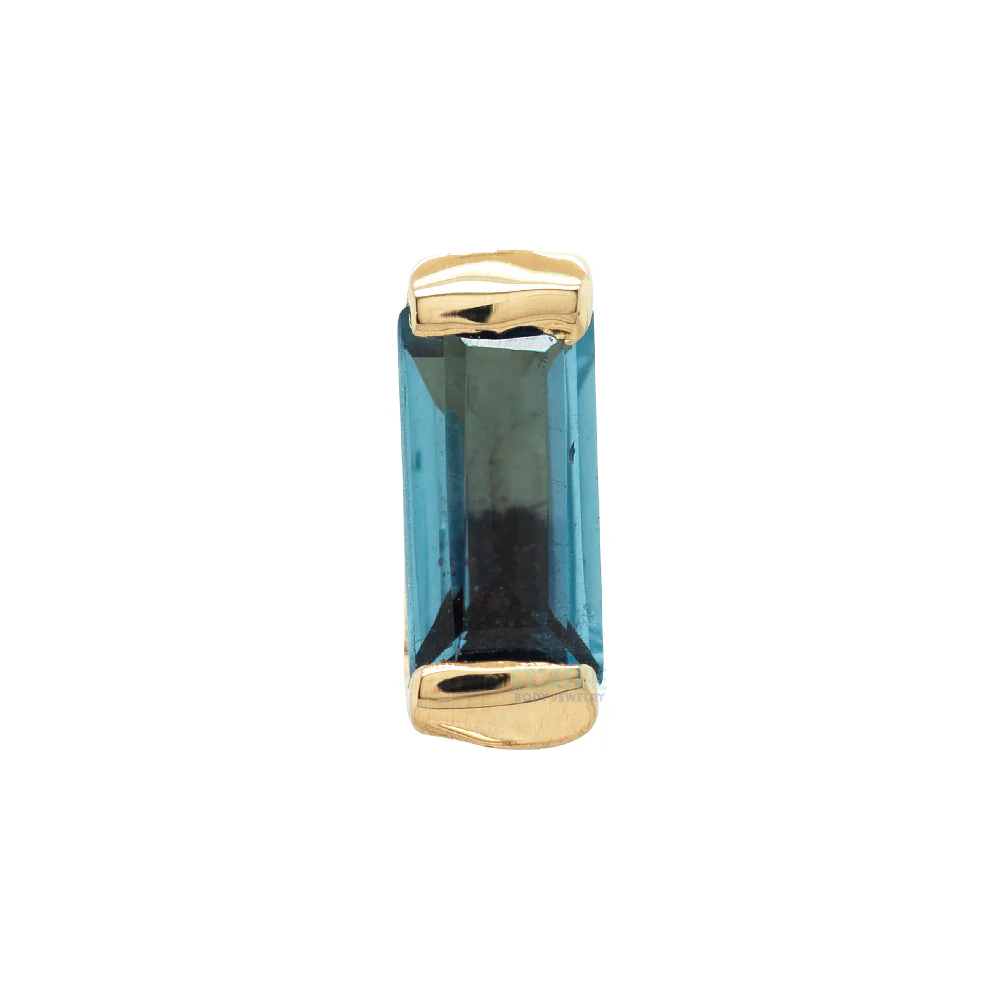 threadless: Bezel-Set "Dream" End in Gold with Natural Stone - Image 2
