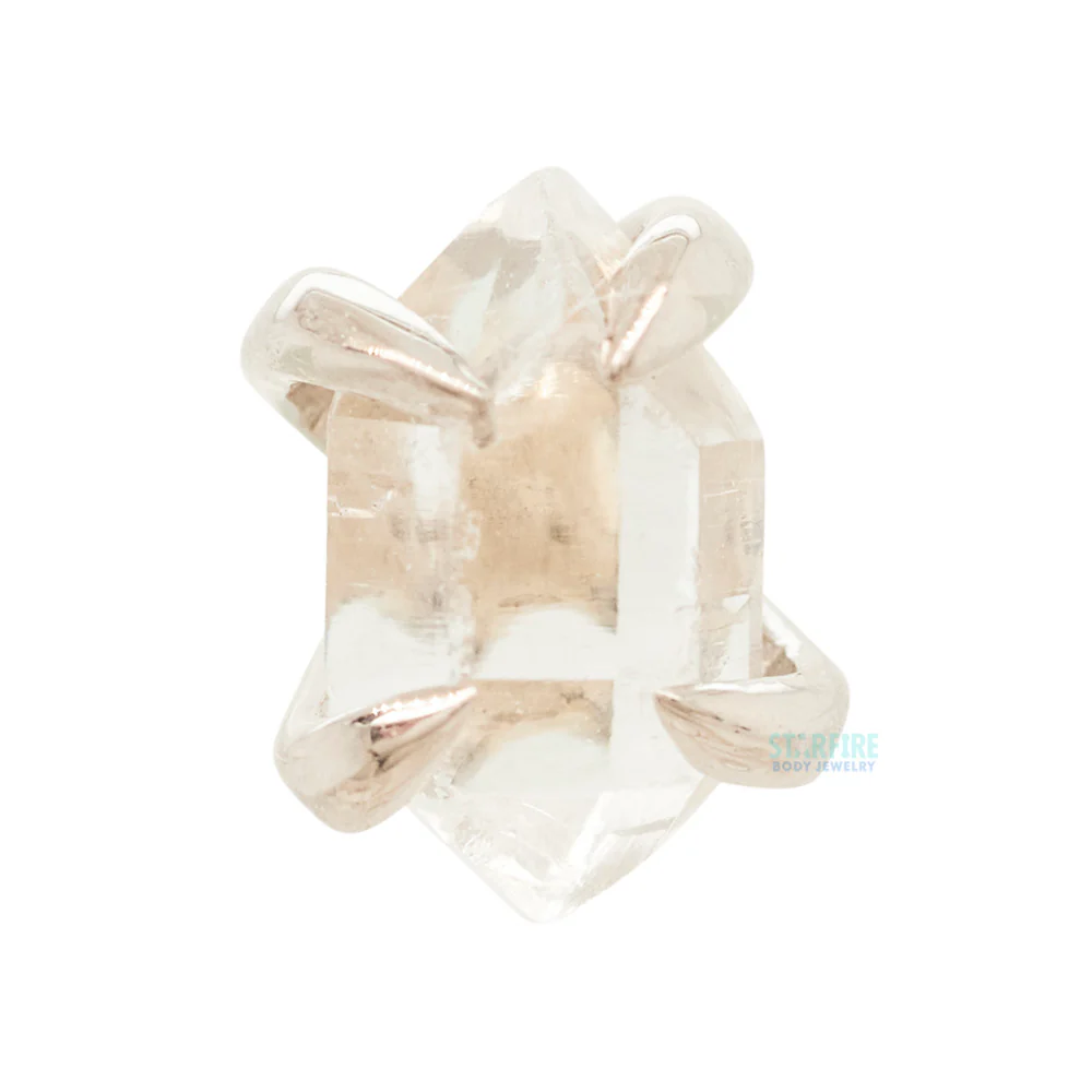 threadless: "Sacred Love" End in Gold with Herkimer Diamond - Image 5