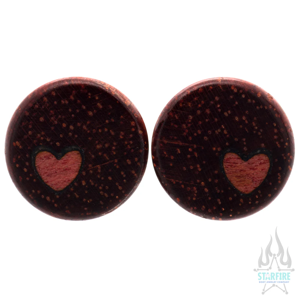 Side Heart Wood Inlay Plugs - Image 5