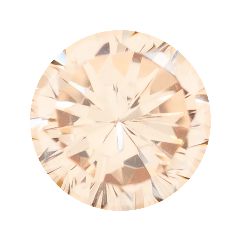 Single Gem Teardrop Eyelets with Brilliant-Cut Gem - Champagne - Image 4