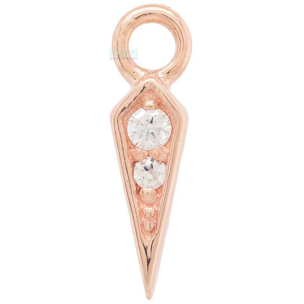 Spike Charm in Gold with CZ's - Image 5