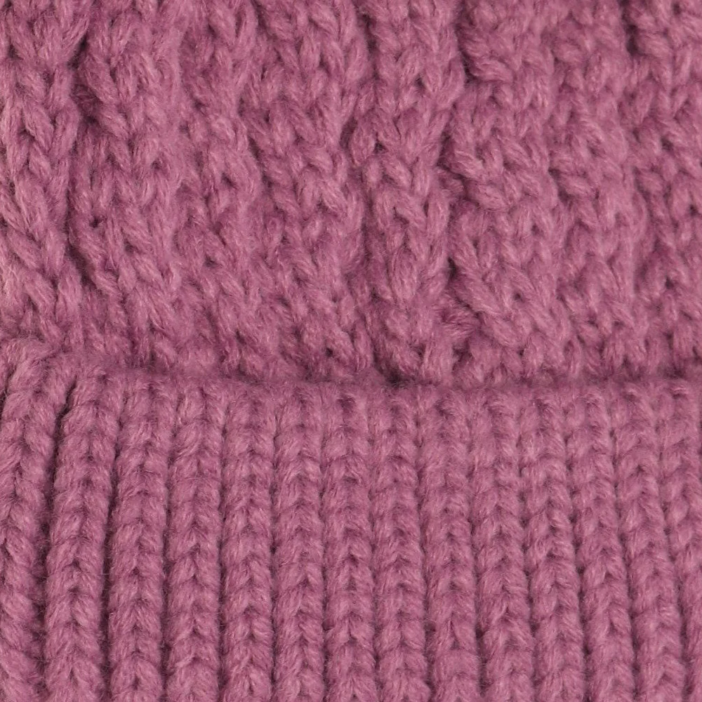 Starfire Kids Cable Knit Double Fur Pom CC Beanie - Image 11