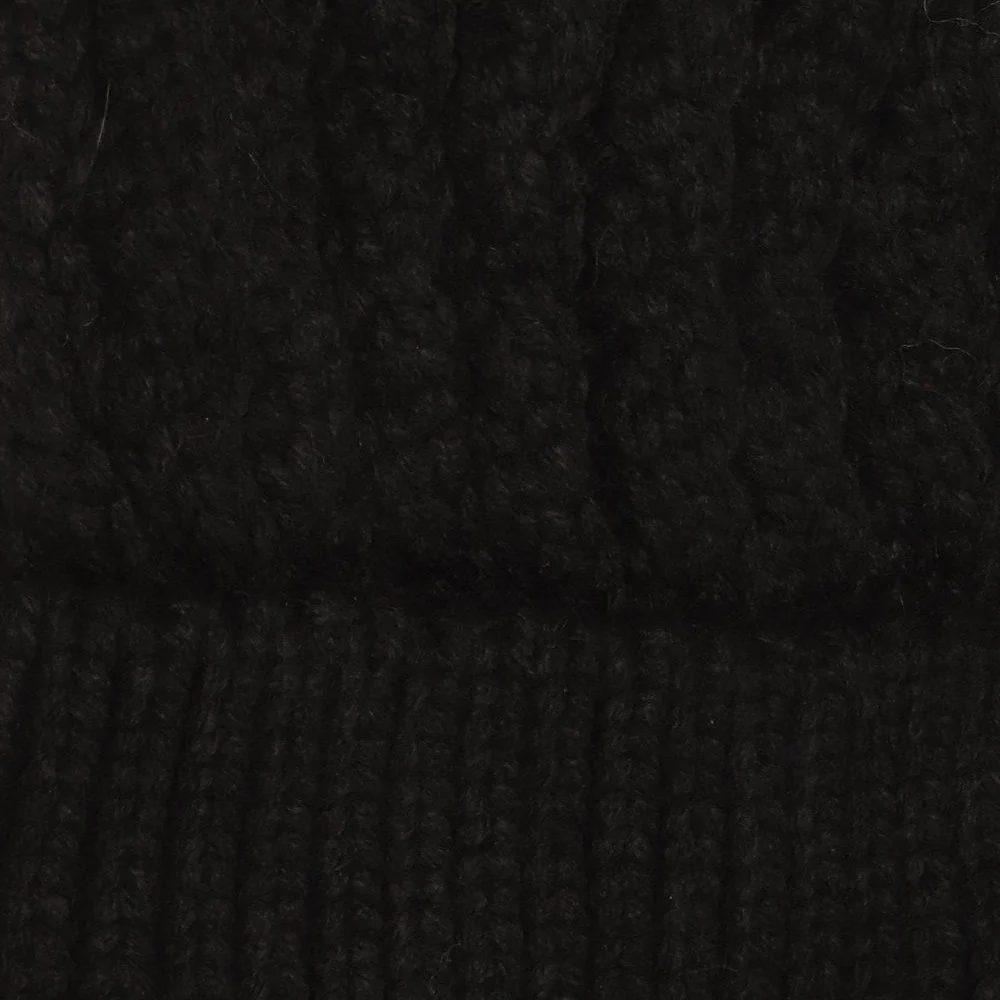 Starfire Kids Cable Knit Double Fur Pom CC Beanie - Image 2