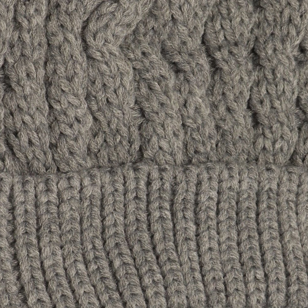 Starfire Kids Cable Knit Double Fur Pom CC Beanie - Image 4