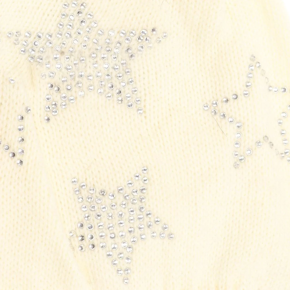 Starfire Kids Rhinestone Star Fur Pom CC Beanie - Image 3