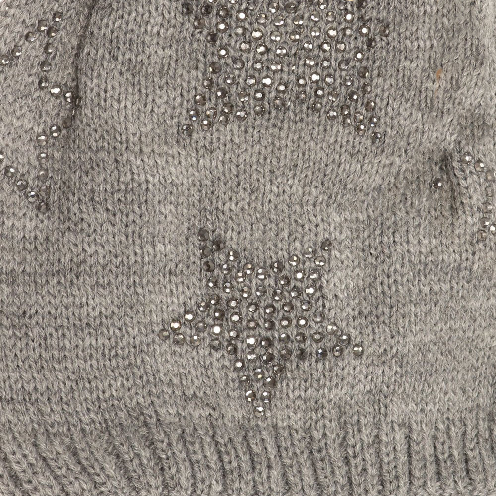 Starfire Kids Rhinestone Star Fur Pom CC Beanie - Image 4