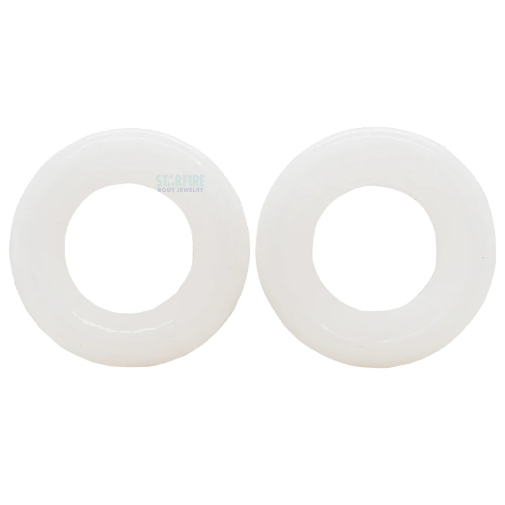 Stone Double Flare Eyelets - White Onyx - Image 3