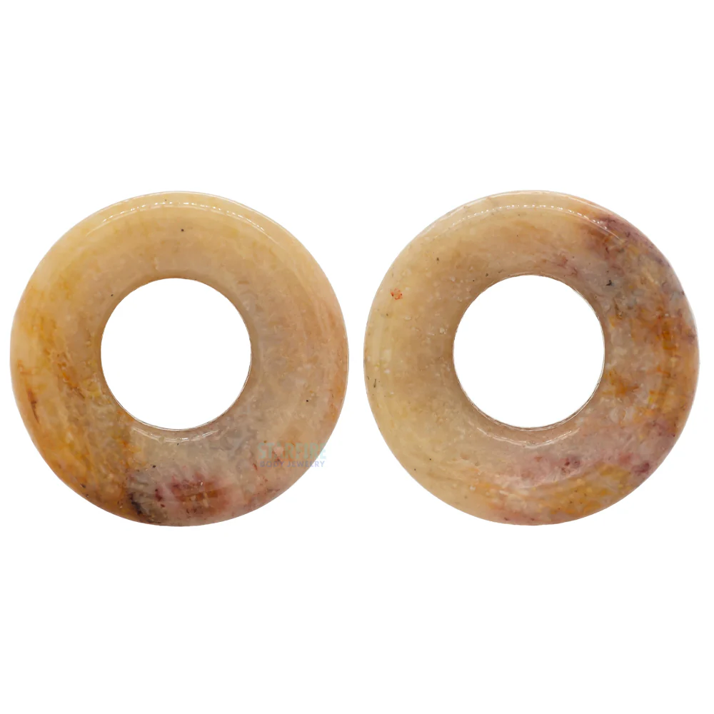 Stone Double Flare Eyelets - Fossilized Coral - Image 4