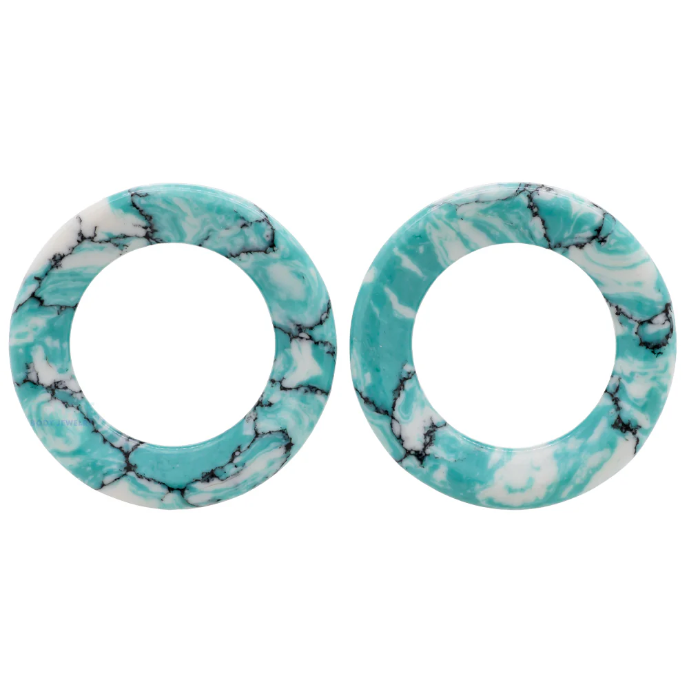 Stone Double Flare Eyelets - Ocean Wave Turquoise - Image 4