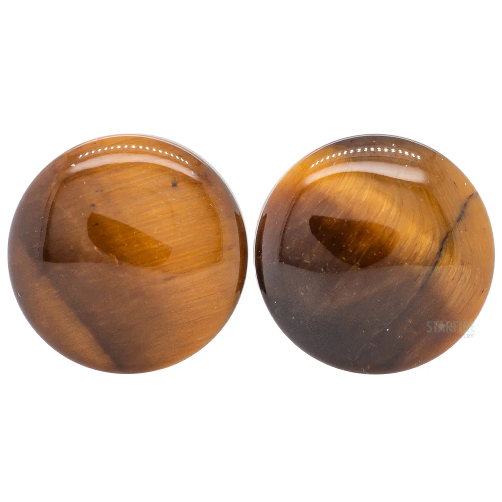 Stone Plugs - Yellow Tiger Eye - Image 2