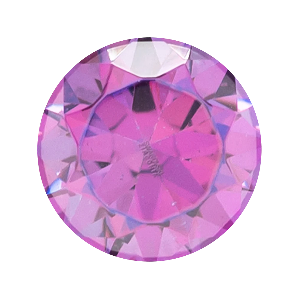 Super Gemmed BIG BLING Plugs ( Eyelets ) with Brilliant-Cut Gems - Lilac - Image 4
