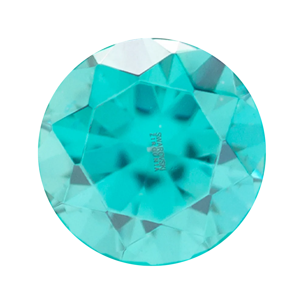 Super Gemmed BIG BLING Plugs ( Eyelets ) with Brilliant-Cut Gems - Mint Green - Image 4
