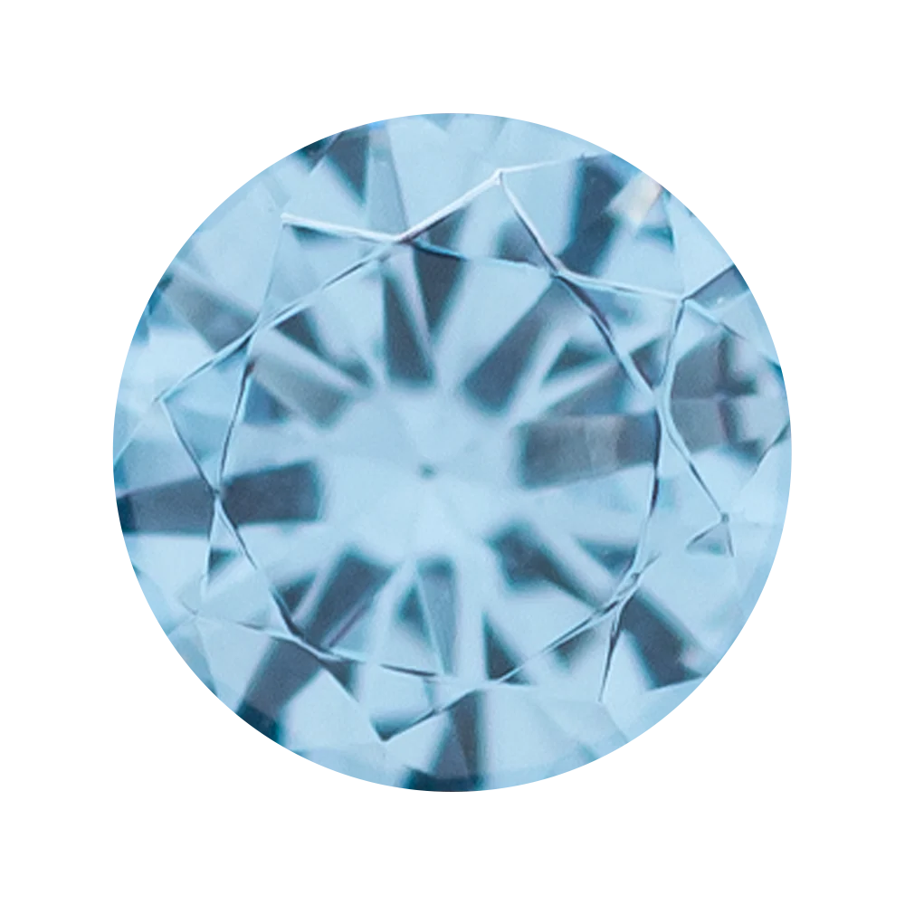 Super Gemmed Teardrop Eyelets with Brilliant-Cut Gems - Aquamarine - Image 2