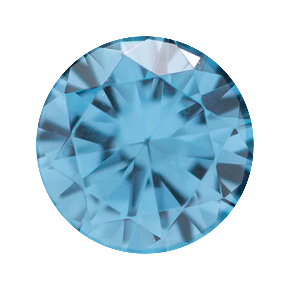 Super Gemmed Teardrop Eyelets with Brilliant-Cut Gems - Blue Zircon - Image 2