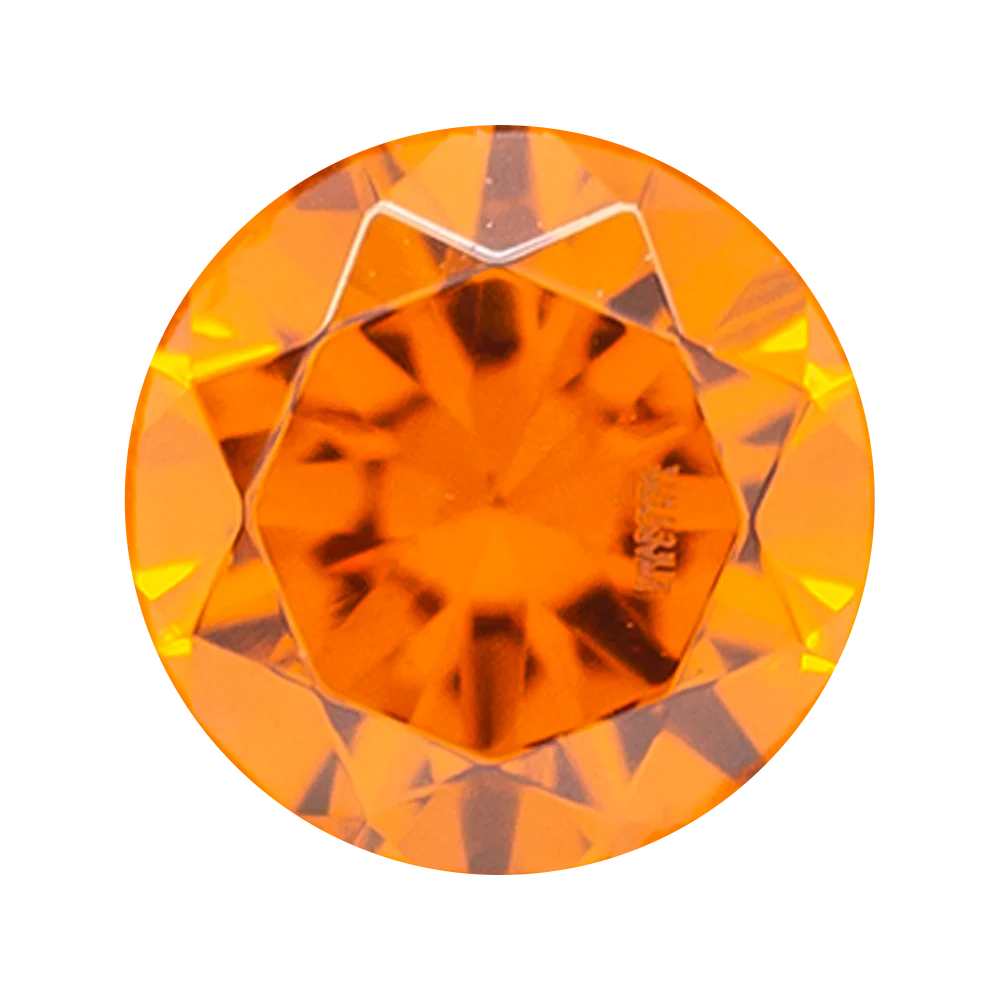 Super Gemmed Teardrop Eyelets with Brilliant-Cut Gems - Tangerine - Image 2
