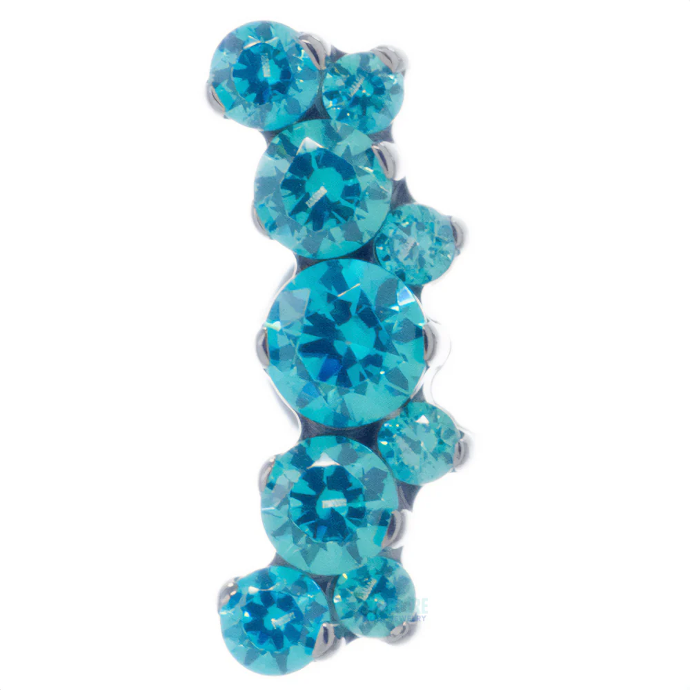 "Suprium" #3 Faceted Gem Cluster Threaded End - Image 4