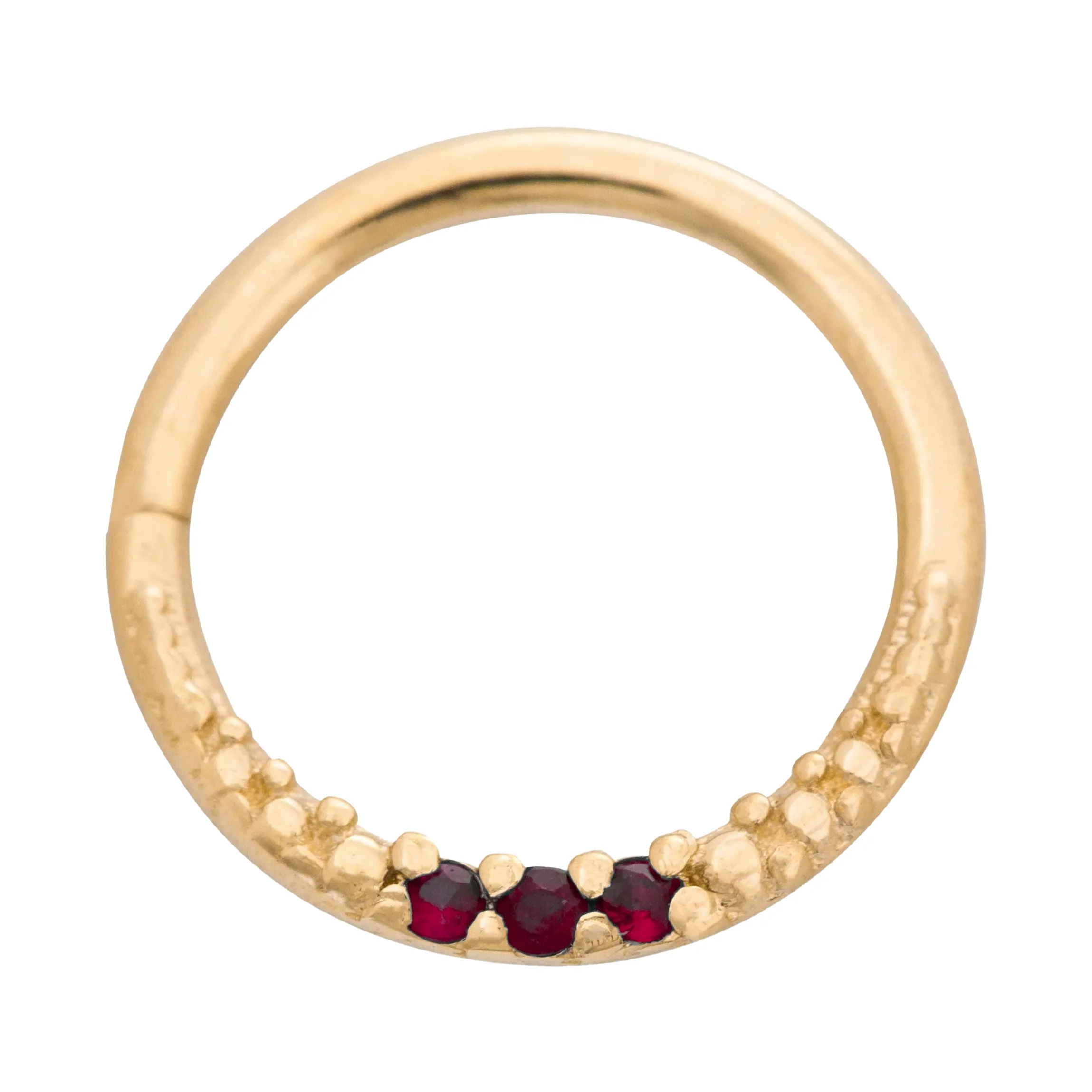 "Athena" Continuous Ring in Gold with Gemstones - Image 13