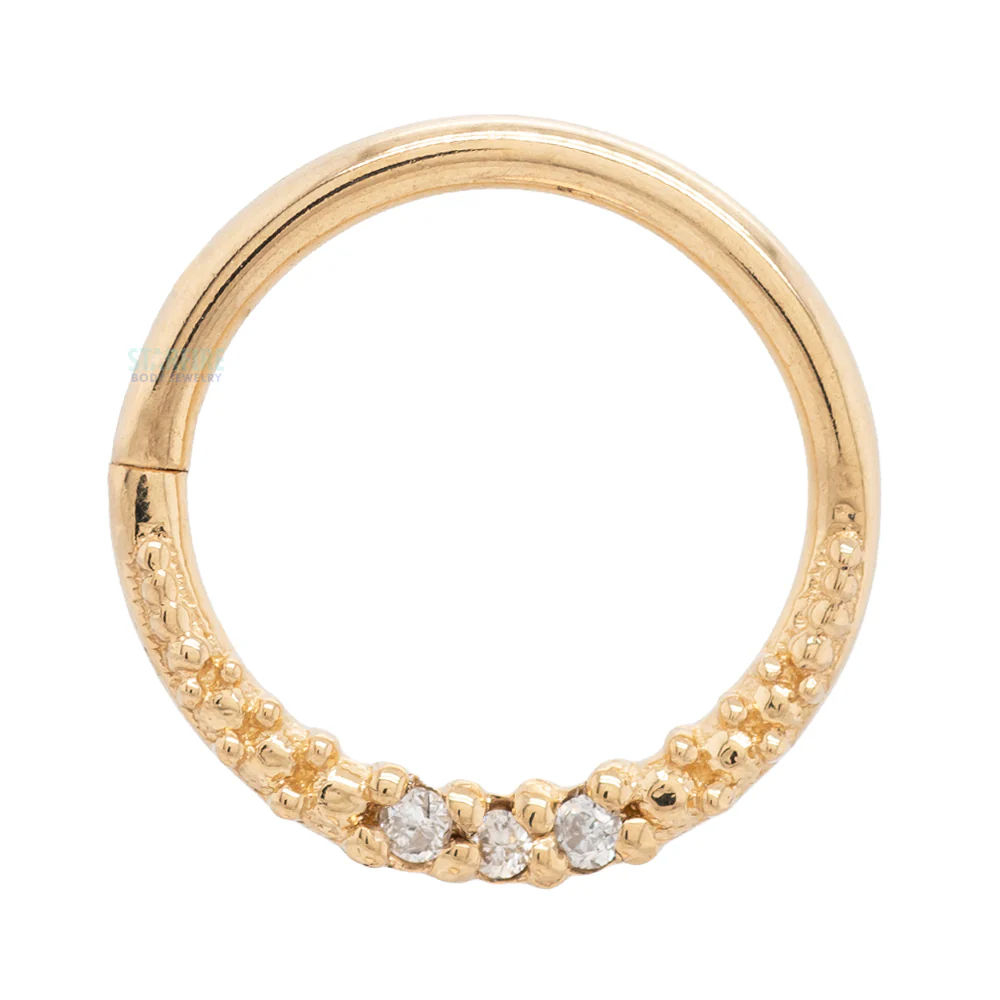"Athena" Continuous Ring in Gold with Gemstones - Image 3