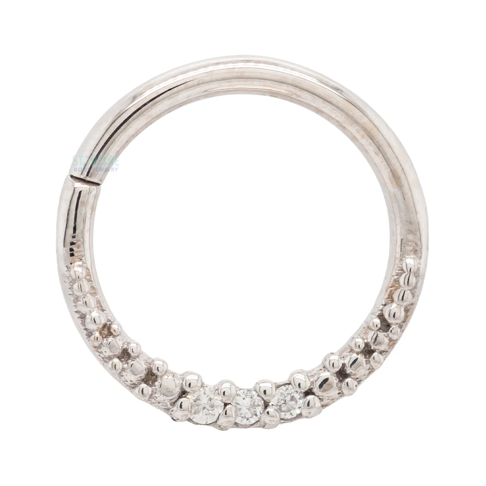 "Athena" Continuous Ring in Gold with Gemstones - Image 4
