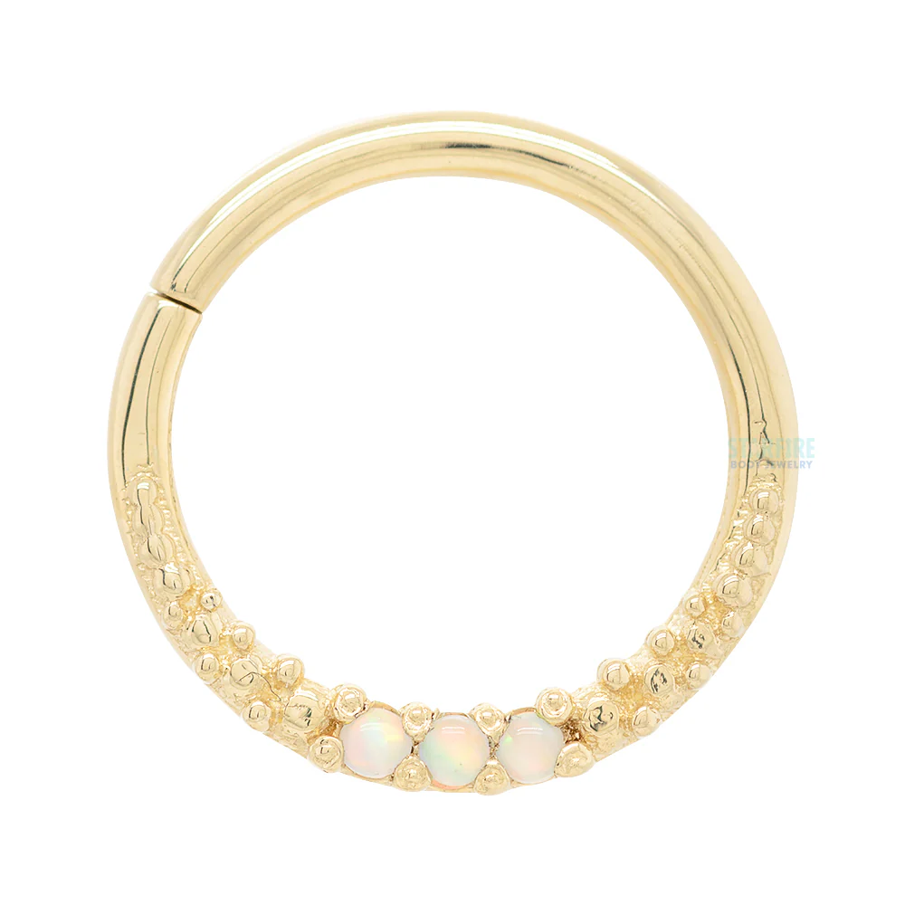 "Athena" Continuous Ring in Gold with Gemstones - Image 6
