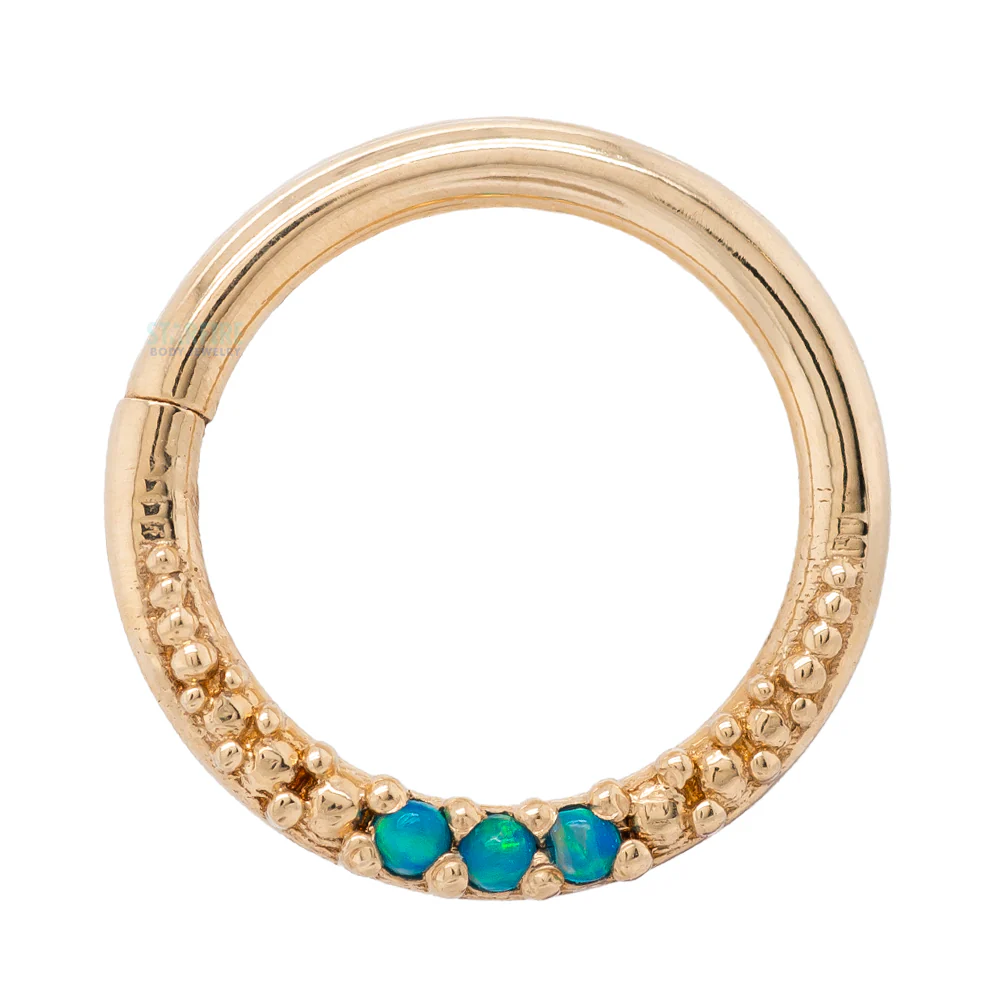 "Athena" Continuous Ring in Gold with Gemstones - Image 7