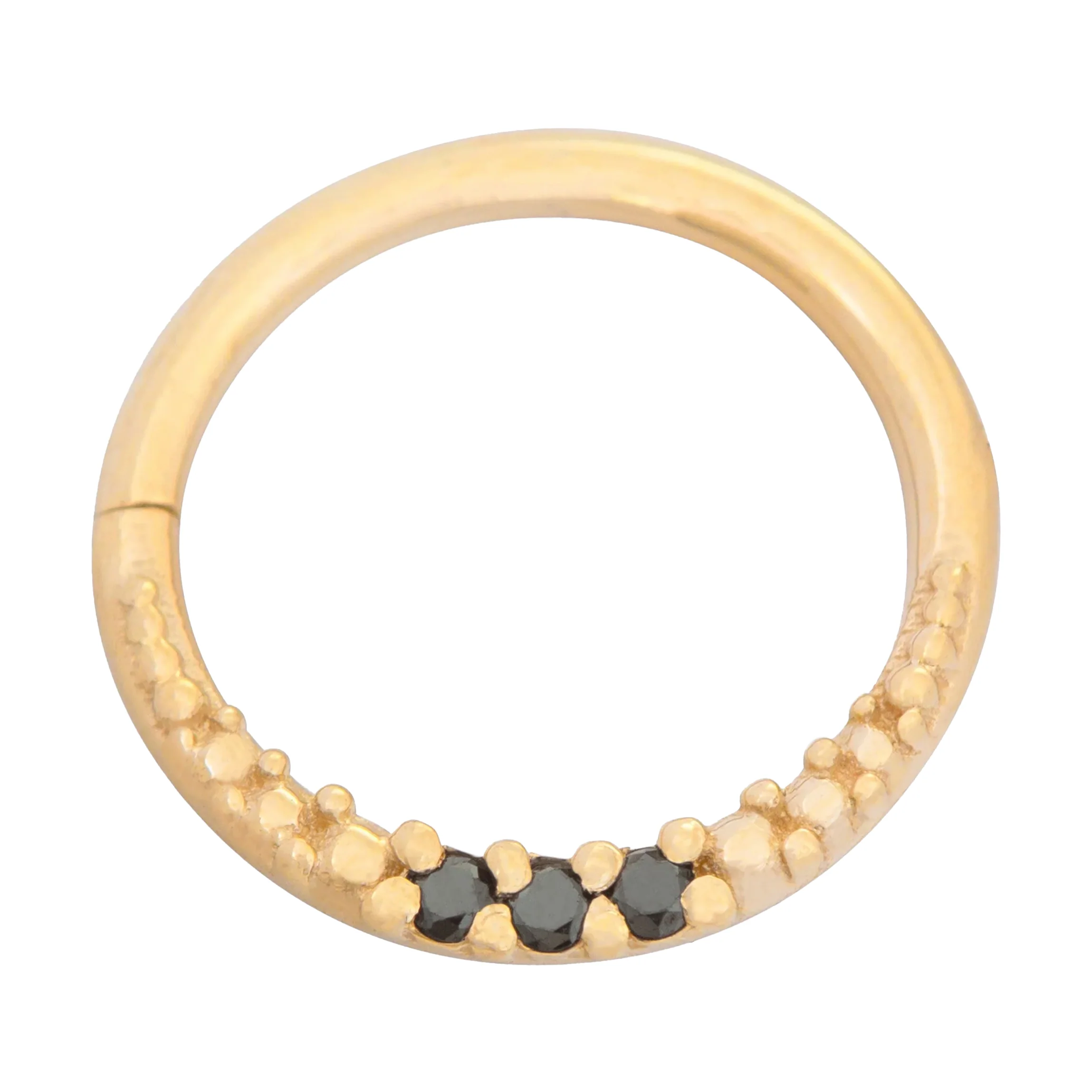 "Athena" Continuous Ring in Gold with Gemstones - Image 8