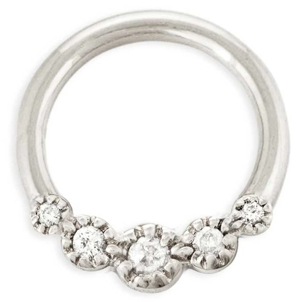 "Beloved" Continuous Ring in Gold with Gemstones - Image 3