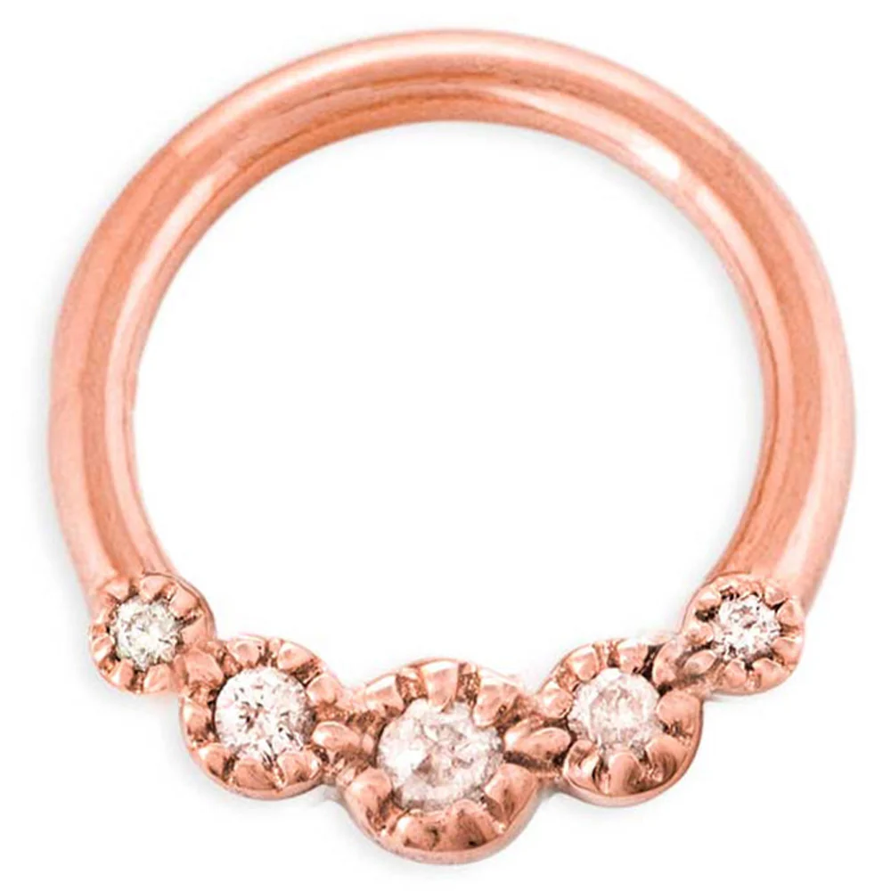 "Beloved" Continuous Ring in Gold with Gemstones - Image 4