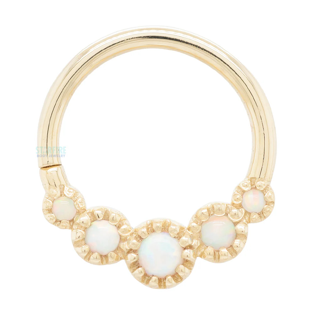 "Beloved" Continuous Ring in Gold with Gemstones - Image 5