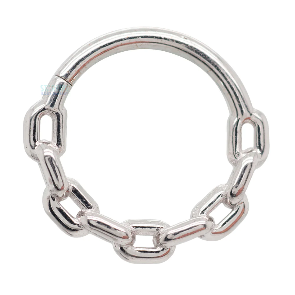 Chain Link Continuous Ring in Gold - Image 5