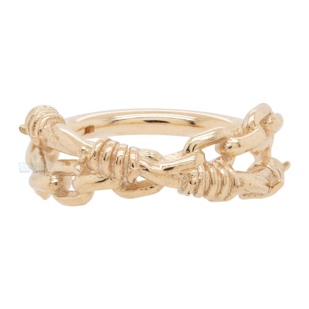 "Fury" Hinge Ring / Clicker in Gold