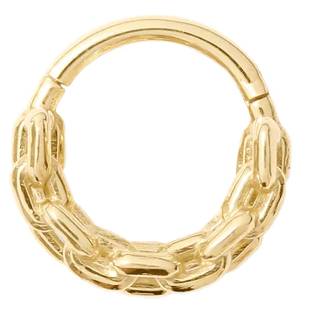"Riot" Hinge Ring / Clicker in Gold - Image 2