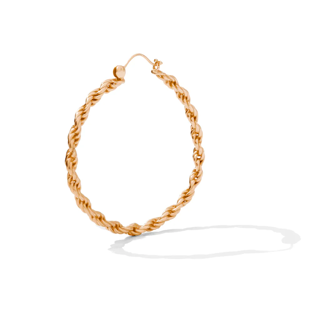 Rope Chain Hoop Earrings - Image 2