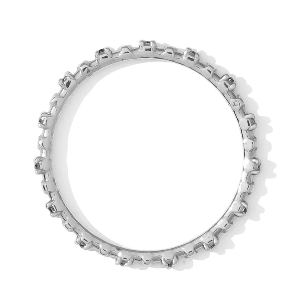 Simple Dots Faceted Ring in Gold with Gemstones - Image 2