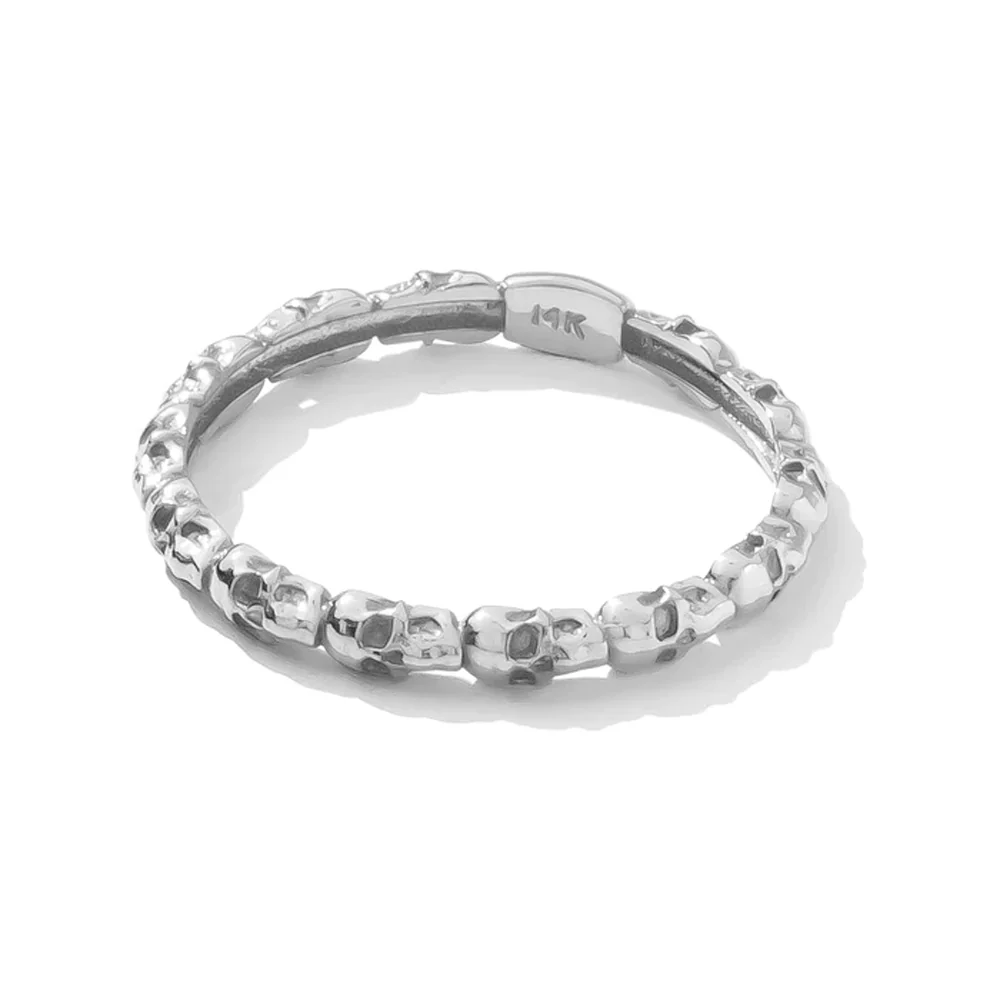 "Stacked Skulls" Ring in Gold - Image 3