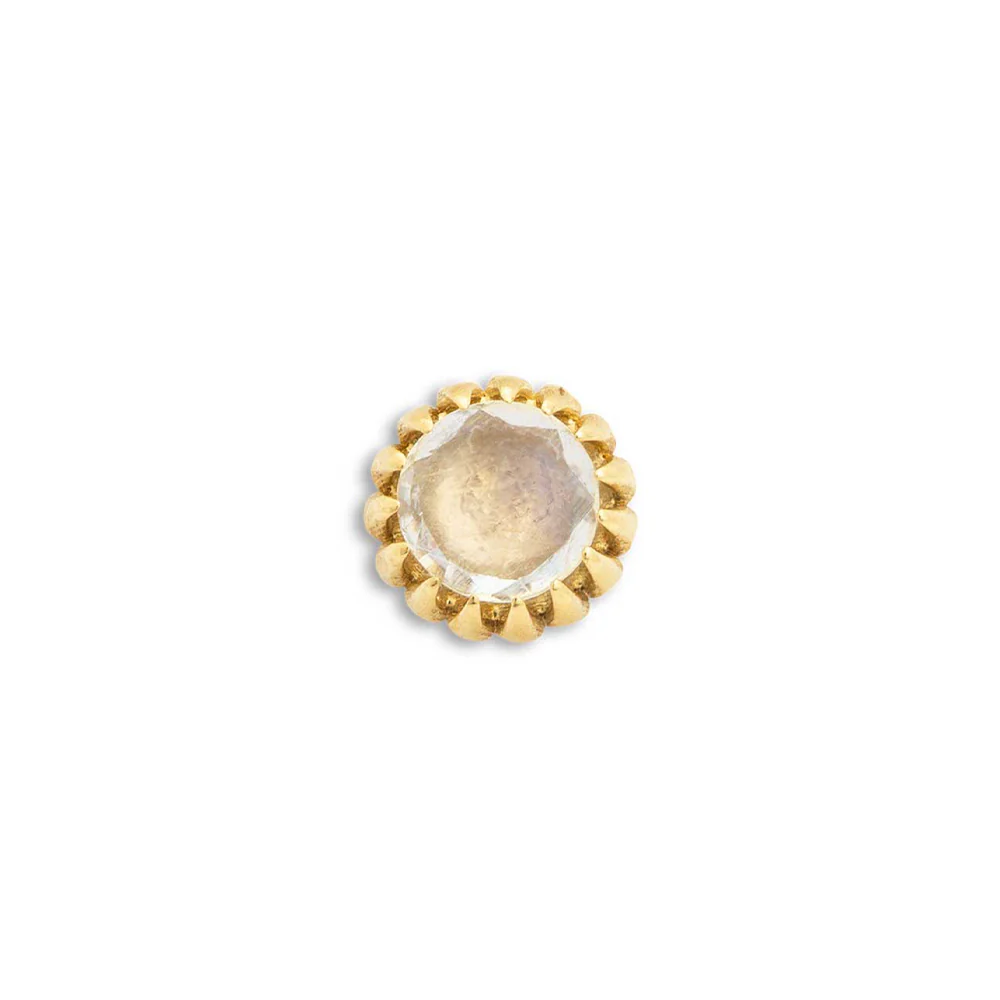 threadless: "Adore" Pin in Gold with Gemstone - Image 4