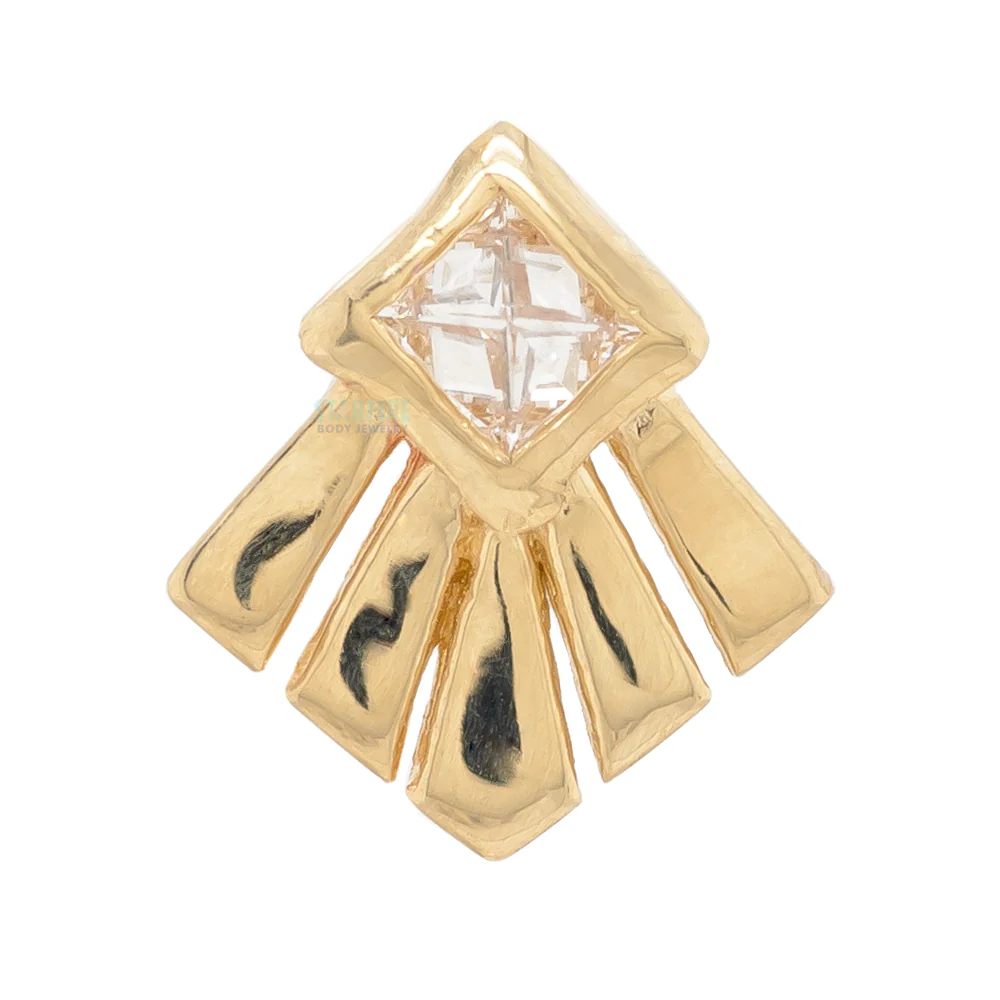 threadless: "Aurora" Pin in Gold with Gemstone - Image 2