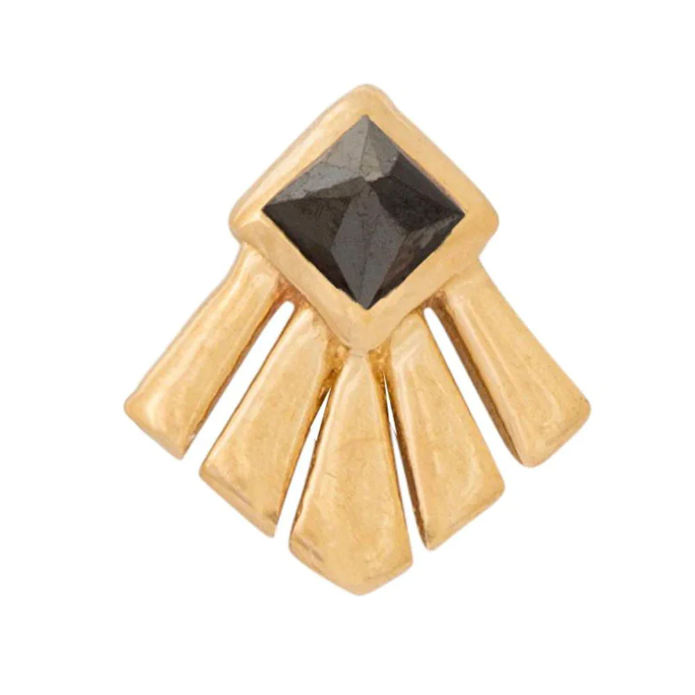 threadless: "Aurora" Pin in Gold with Gemstone - Image 3