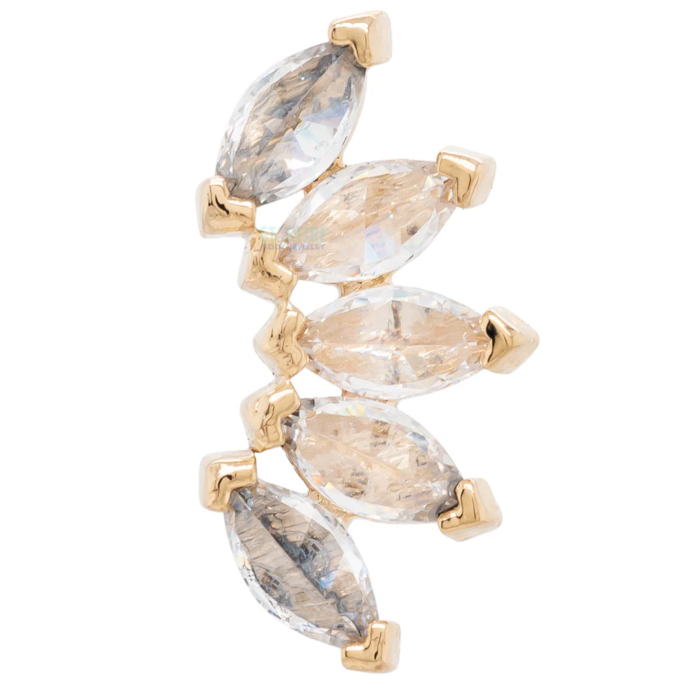 threadless: "Bella" Pin in Gold with Gemstones - Image 5