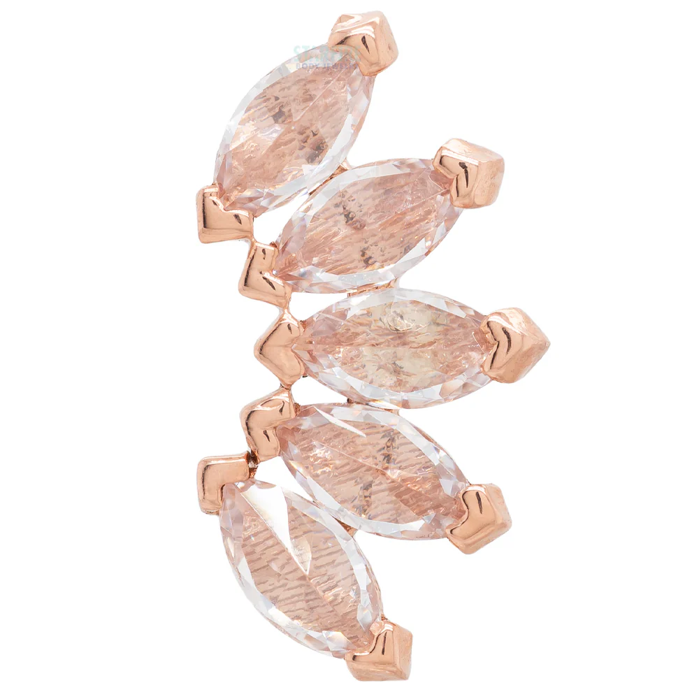 threadless: "Bella" Pin in Gold with Gemstones - Image 7