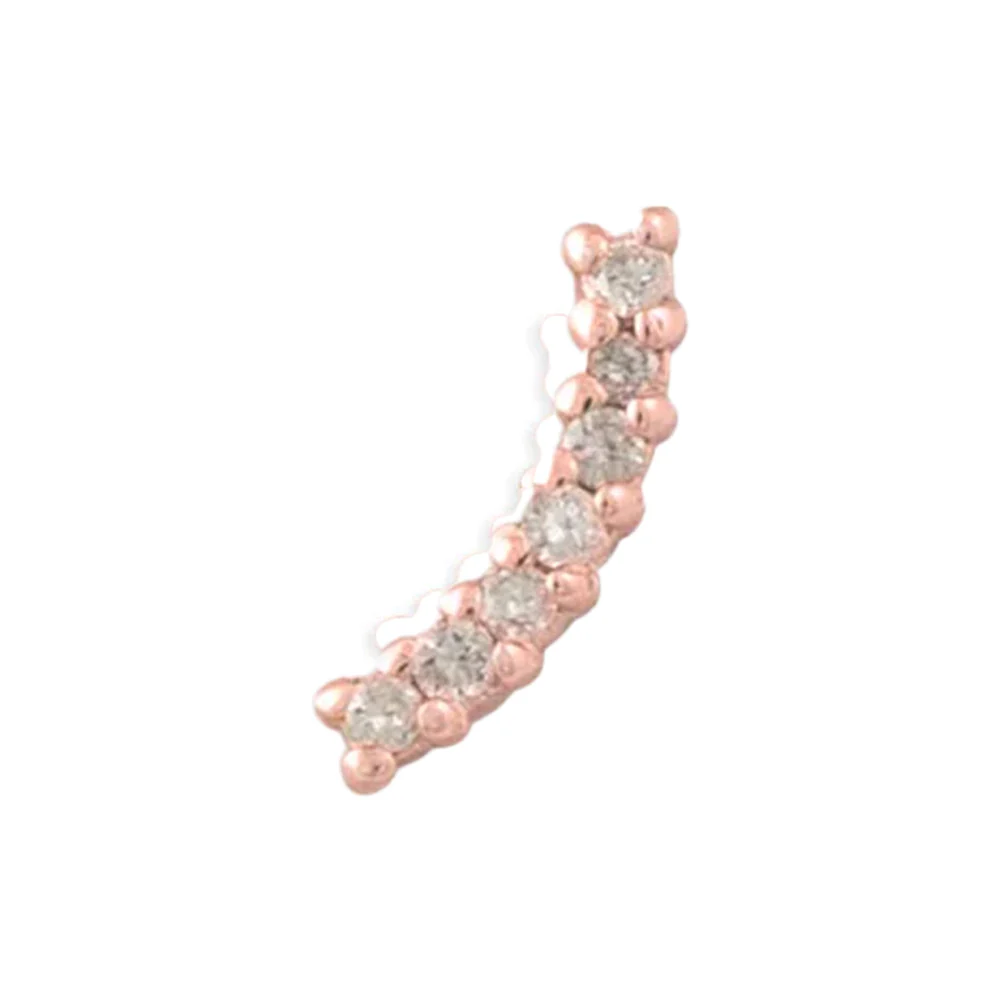 threadless: Curved Rail Pin in Gold with Gemstones - Image 6