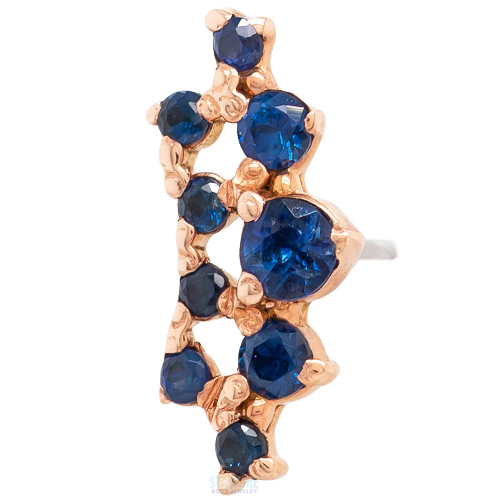threadless: Empress Pin in Gold with Gemstones - Image 3